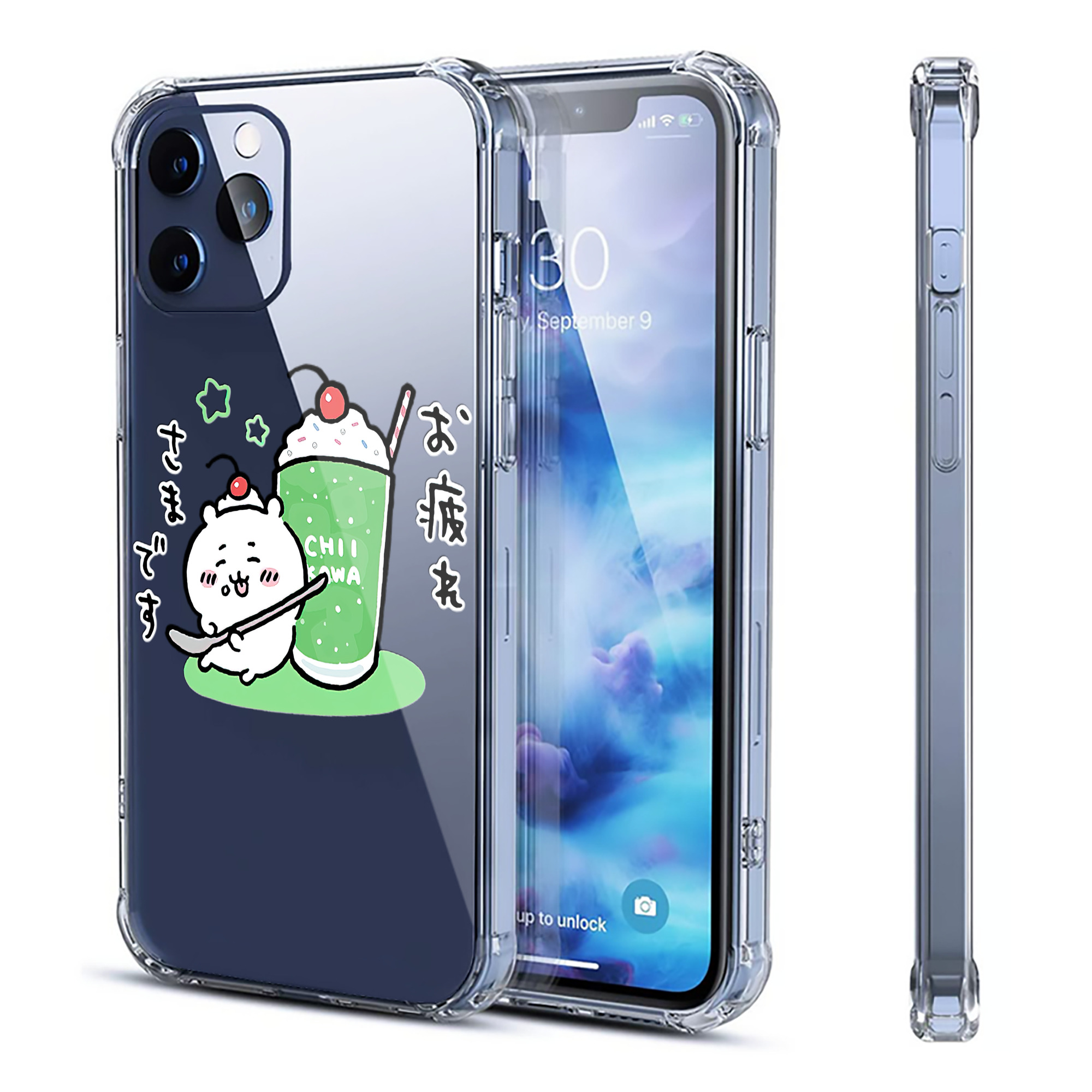 （画像用） ちいかわ ちいかわ Chii-kawa chiikawa 【iPhone 12シリーズ対応】透明スマホケース（クリアソフトケース）
